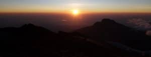 Kilimanjaro mountain sun set